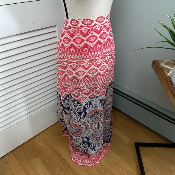 DEREK HEART Womens Skirt Medium Maxi Colorful Retro Y2K Boho Grunge Fairy - Picture 3 of 9